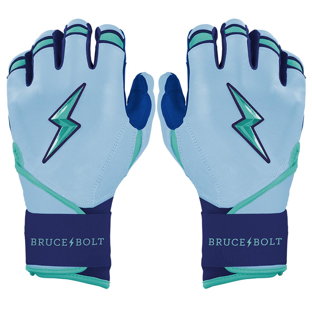 Personalized Bear Series Long Cuff Batting Gloves - Tidal Blue