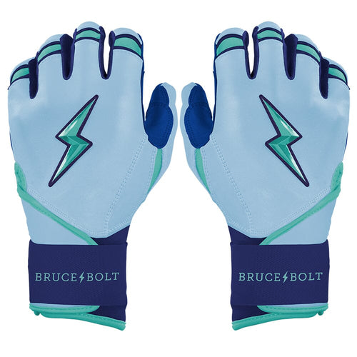 Bear Series Long Cuff Batting Gloves - Tidal Blue