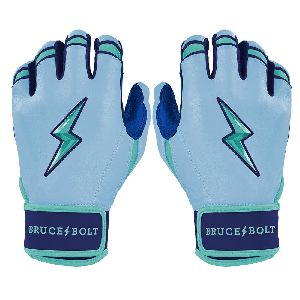 Personalized Bear Series Short Cuff Batting Gloves - Tidal Blue