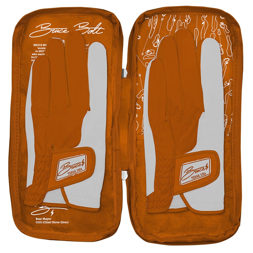 Bear Series Golf Gloves (On Right, 2-Pack) - Austin Orange