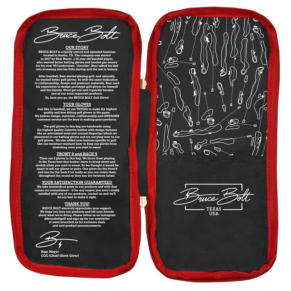 Bear Series Golf Gloves (On Right, 2-Pack) - Lubbock Black