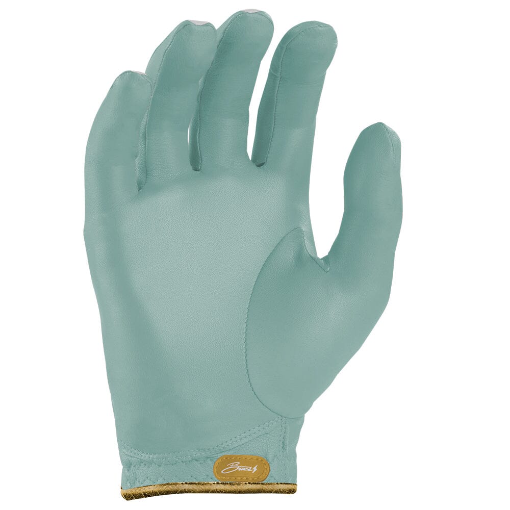 King of JUCO Creator Series Golf Gloves (On Right, 2-Pack) - Mint/Gold