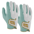 King of JUCO Creator Series Golf Gloves (On Right, 2-Pack) - Mint/Gold
