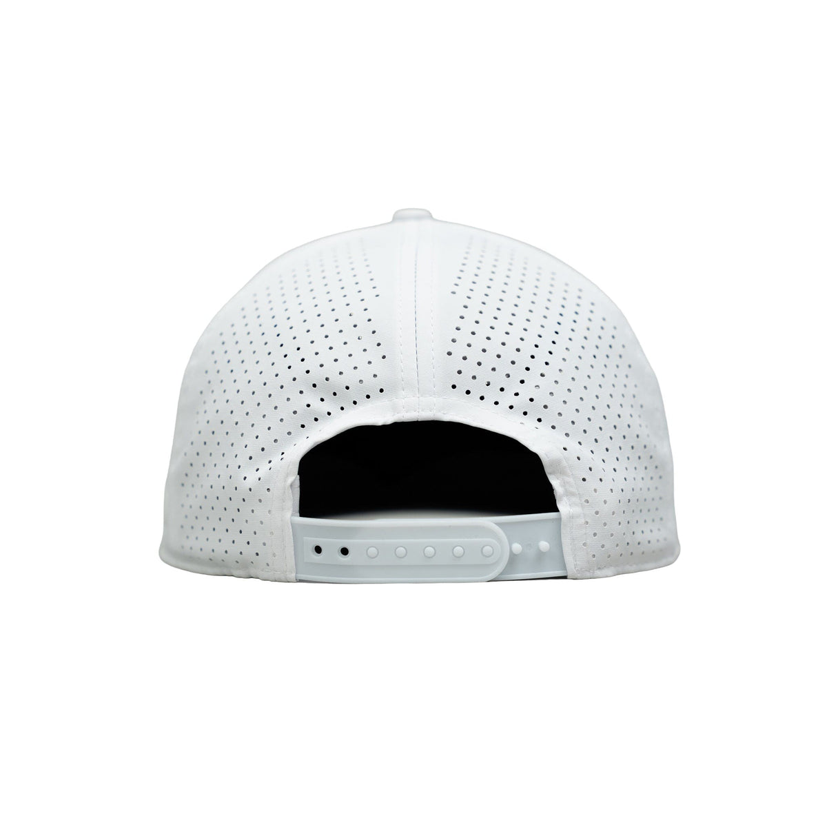 "BRUCE BOLT" Golf Performance Snapback Hat - White