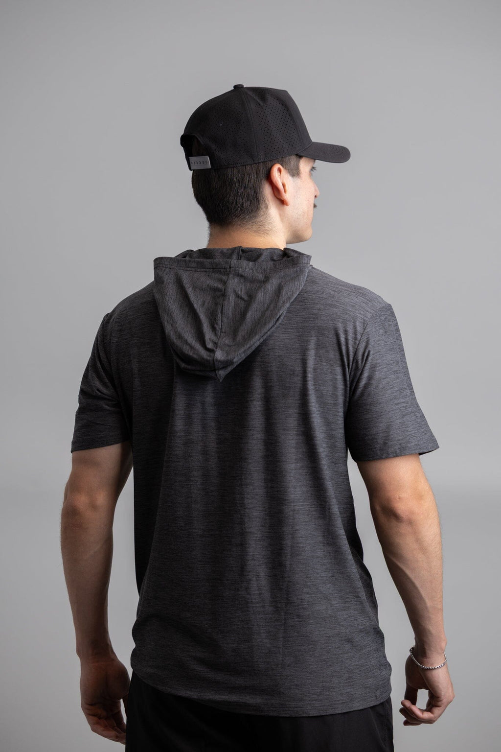 SuperSoft BOLT Short Sleeve Hoodie - Charcoal