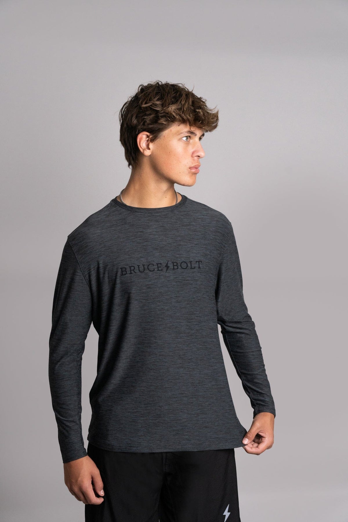 SuperSoft "BRUCE BOLT" Long Sleeve Shirt - Charcoal