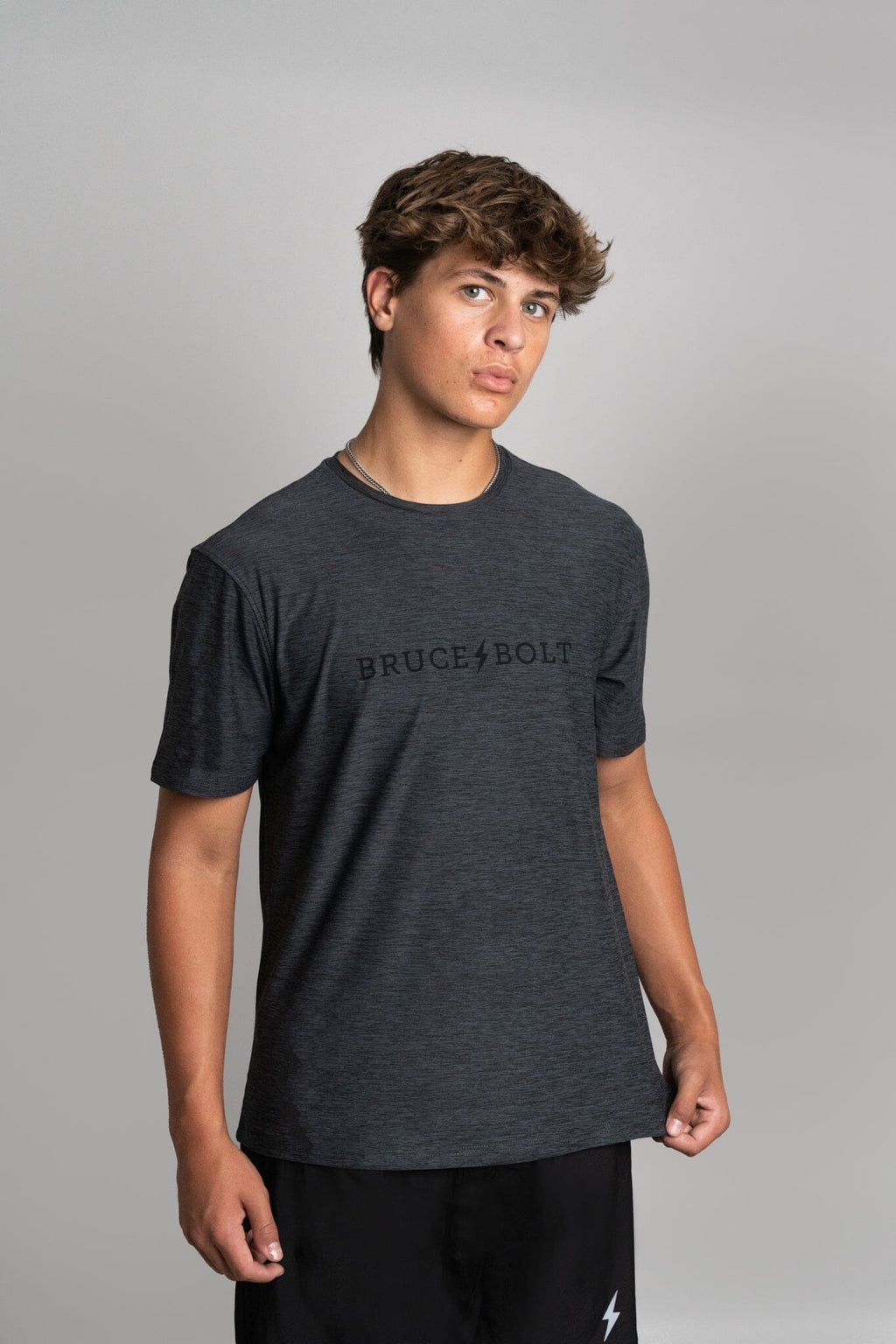 SuperSoft "BRUCE BOLT" Short Sleeve Shirt - Charcoal
