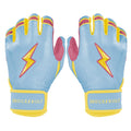 Coach RAC Creator Series Short Cuff Batting Gloves - Baby Blue/Yellow