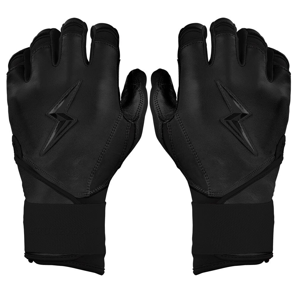 Personalized Bear Series Long Cuff Batting Gloves - Blackout