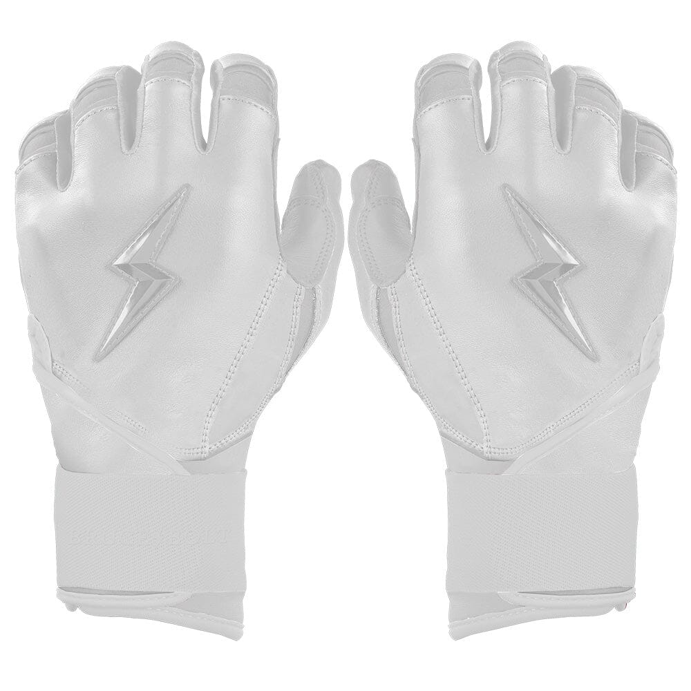 Personalized Bear Series Long Cuff Batting Gloves - Whiteout