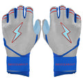James Outman Signature Series Long Cuff Batting Gloves - Metallic Silver