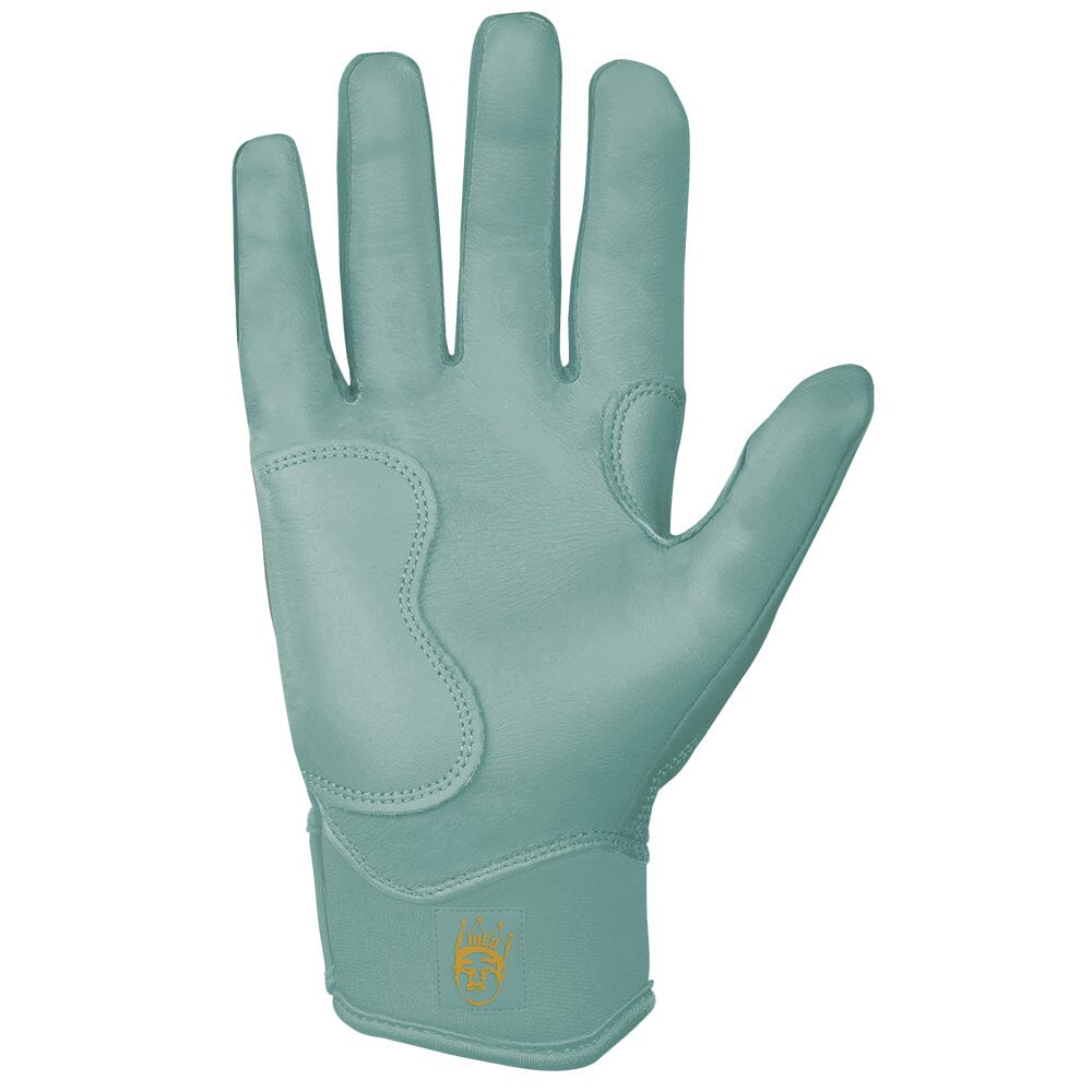 King of JUCO Creator Series Short Cuff Batting Gloves - Mint/Gold