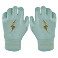 King of JUCO Creator Series Short Cuff Batting Gloves - Mint/Gold