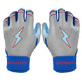 James Outman Signature Series Short Cuff Batting Gloves - Metallic Silver
