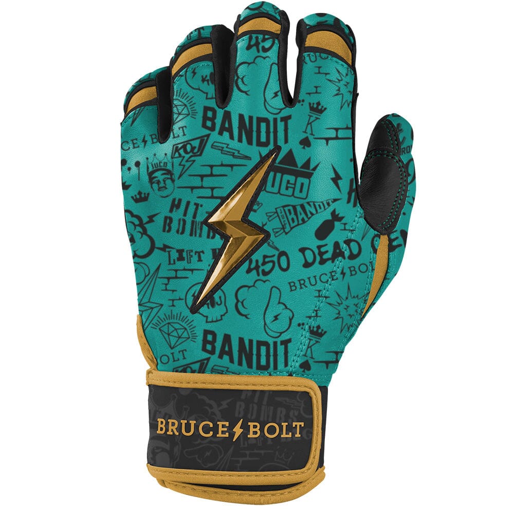 King of JUCO Creator Series Short Cuff Batting Gloves - Mint/Black