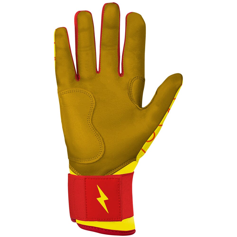 Harrison Bader Signature Series Long Cuff Batting Gloves - Flames