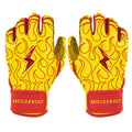 Harrison Bader Signature Series Short Cuff Batting Gloves - Flames