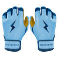 Personalized Bear Series Short Cuff Batting Gloves - Carolina Blue