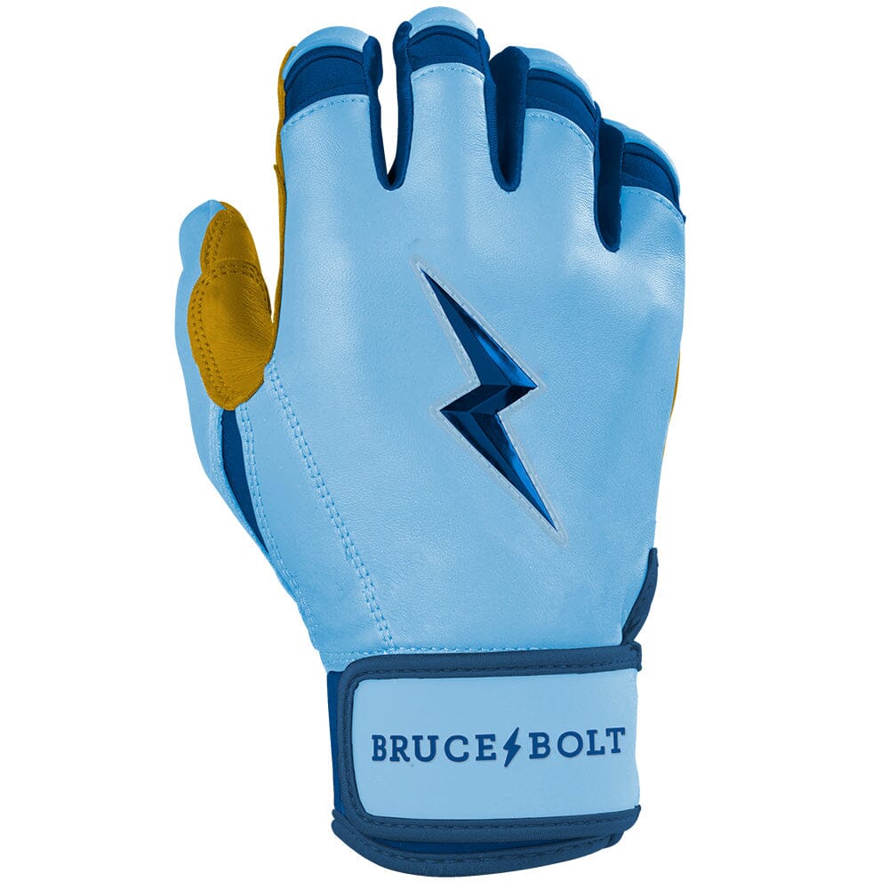 Personalized Bear Series Short Cuff Batting Gloves - Carolina Blue