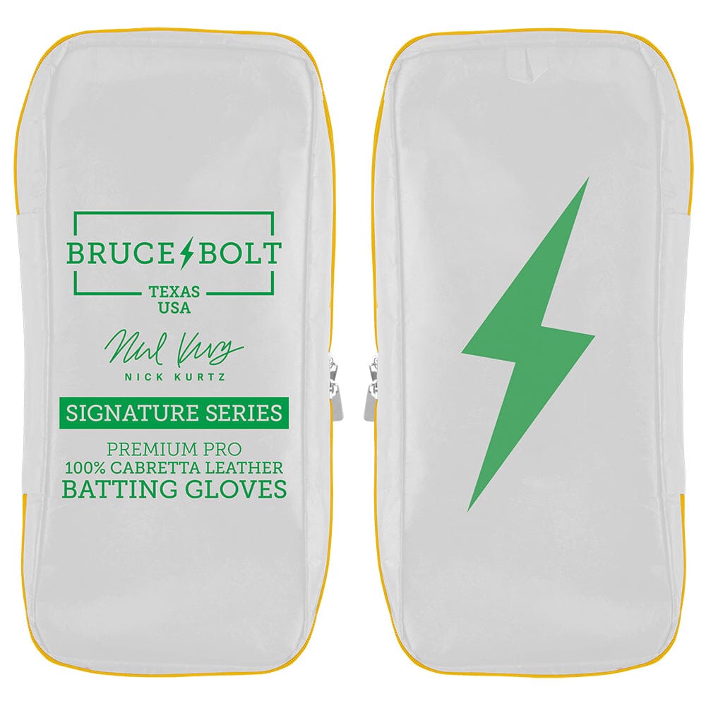 Nick Kurtz Signature Series Long Cuff Batting Gloves - Vegas White