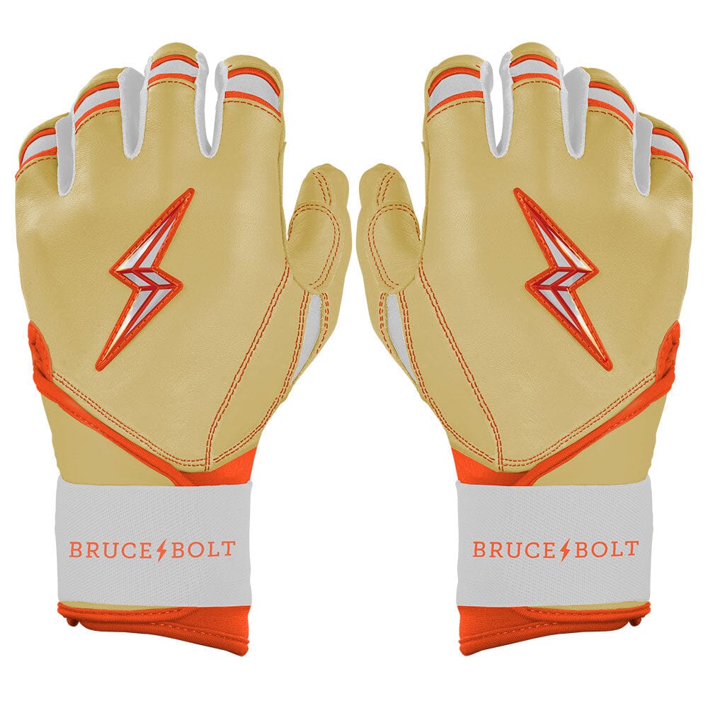 Max Clark Signature Series Long Cuff Batting Gloves - Clark Ivory