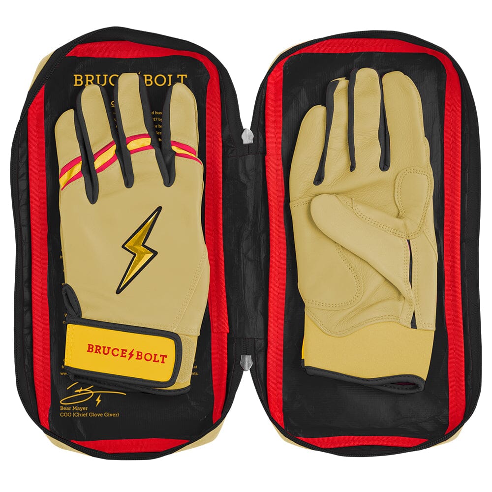 Konnor Griffin Limited Edition Short Cuff Batting Gloves - Griffin Ivory