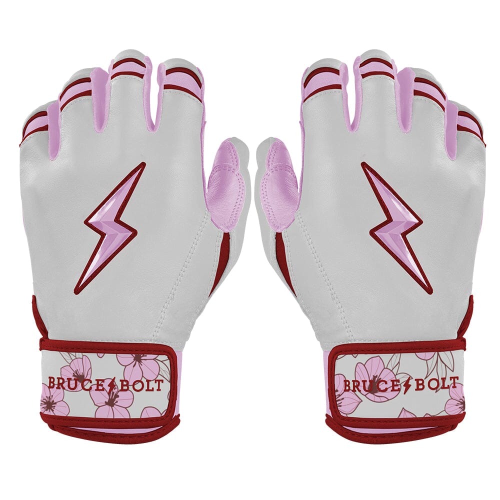 Lars Nootbaar Signature Series Short Cuff Batting Gloves - White/Pink