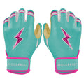 Personalized Fernando Tatis Jr. Signature Series Short Cuff Batting Gloves - Mint/Pink